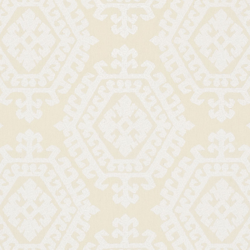 Acquire 71940 Omar Embroidery Ivory by Schumacher Fabric