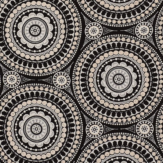 Purchase 71953 Idris Embroidery Black Ivory by Schumacher Fabric