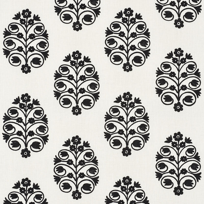 Search 72090 Talitha Embroidery Blackwork by Schumacher Fabric