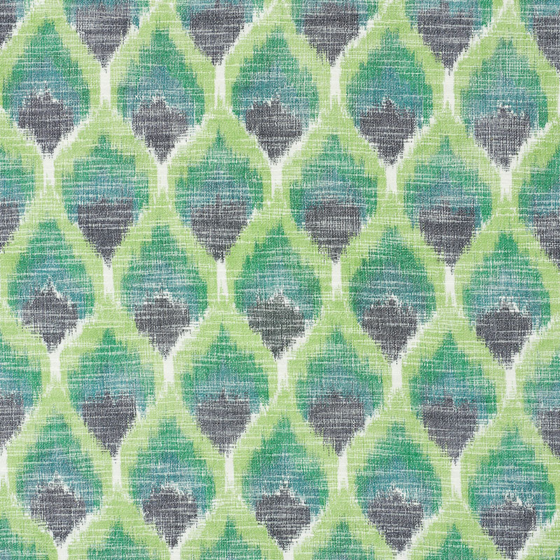 Search 72640 Odisha Ikat Greens by Schumacher Fabric