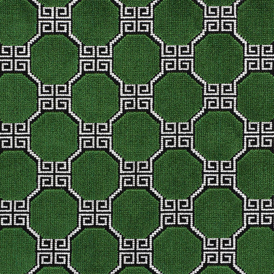 Looking 72792 Octavia Velvet Emerald by Schumacher Fabric