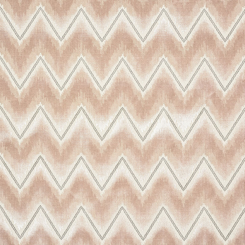 Search 72840 Chevron Velvet Blush by Schumacher Fabric
