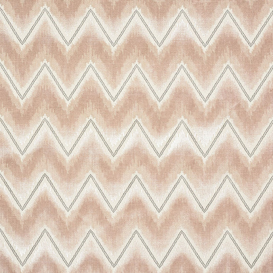 Search 72840 Chevron Velvet Blush by Schumacher Fabric
