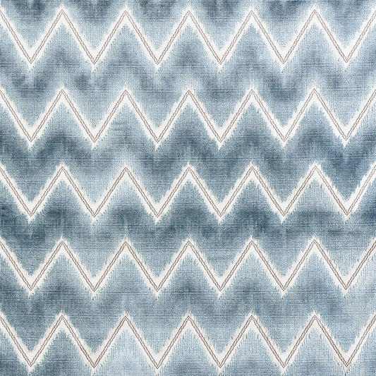 Buy 72842 Chevron Velvet Mineral by Schumacher Fabric