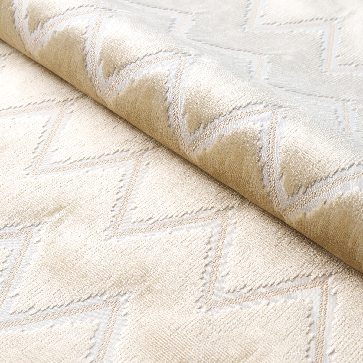 Purchase 72844 Chevron Velvet, Champagne by Schumacher Fabric