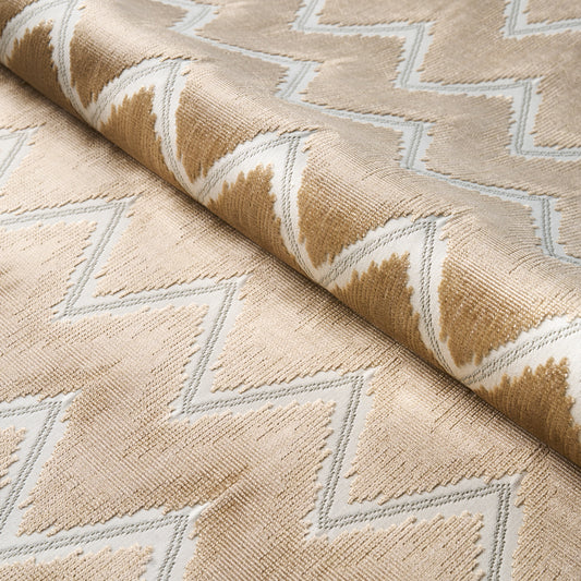 Purchase 72845 | Chevron Velvet, Gold - Schumacher Fabric