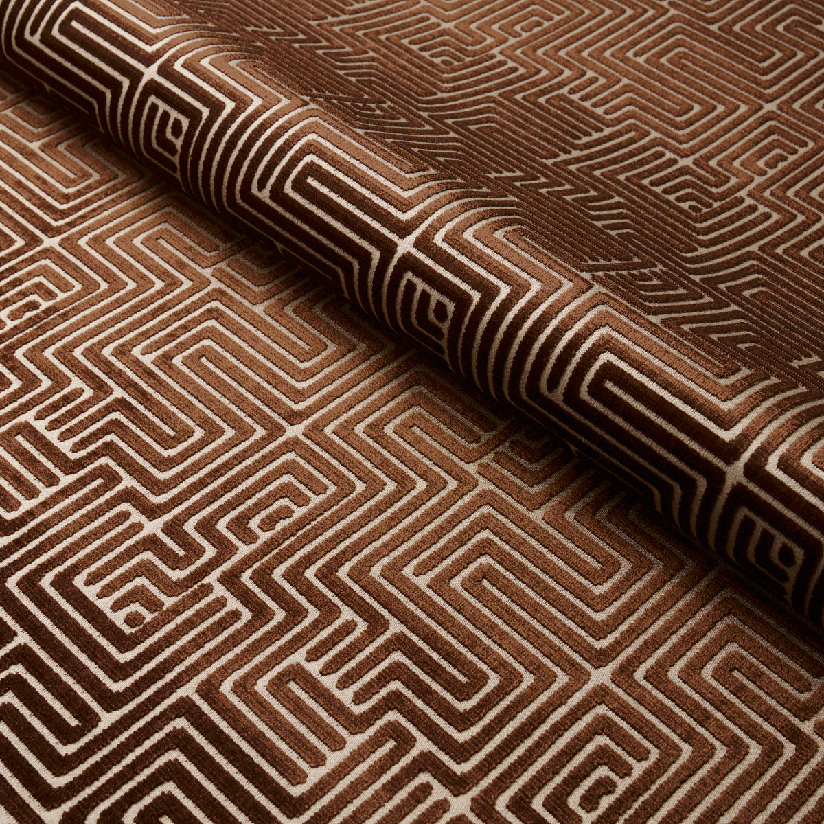Purchase 72957 Lisboa Velvet, Bronze by Schumacher Fabric