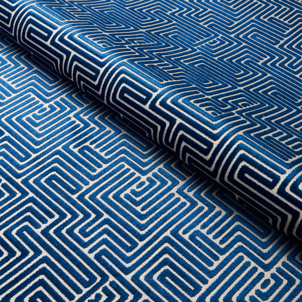 Purchase 72958 | Lisboa Velvet, Midnight Blue - Schumacher Fabric