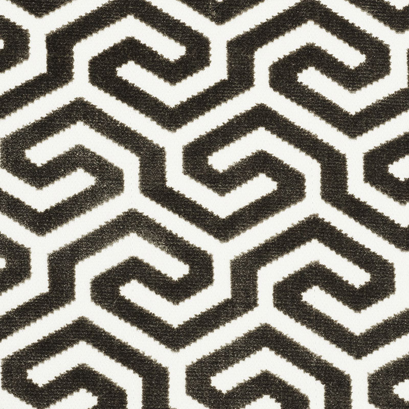 Shop 73101 Ming Fret Velvet Taupe by Schumacher Fabric