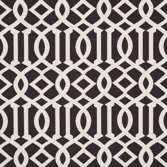 Find 73162 Imperial Trellis Indoor/Outdoor Black by Schumacher Fabric