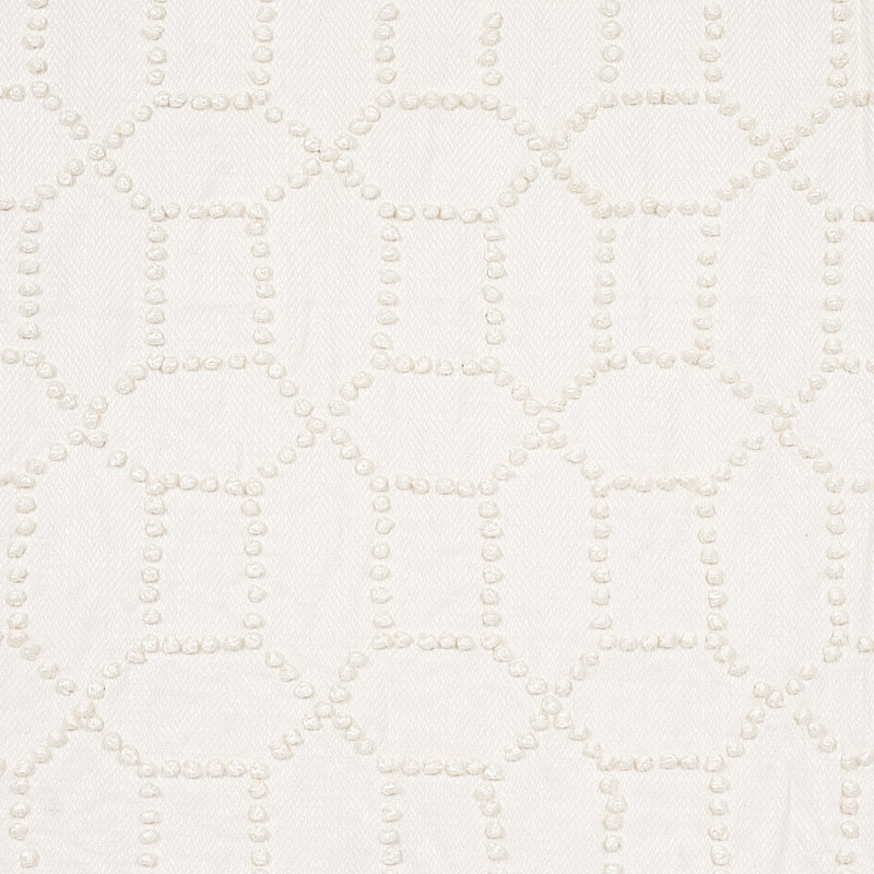 Looking 73281 Vento Embroidery Ivory by Schumacher Fabric