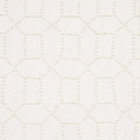 Looking 73281 Vento Embroidery Ivory by Schumacher Fabric