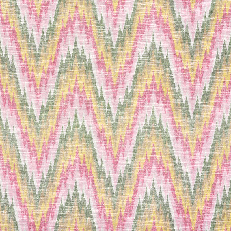 Search 73461 Ibiza Flamestitch Spring by Schumacher Fabric