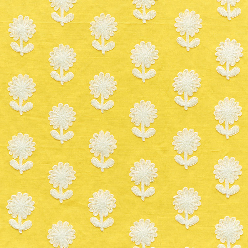 Find 73480 Paley Embroidery Yellow by Schumacher Fabric