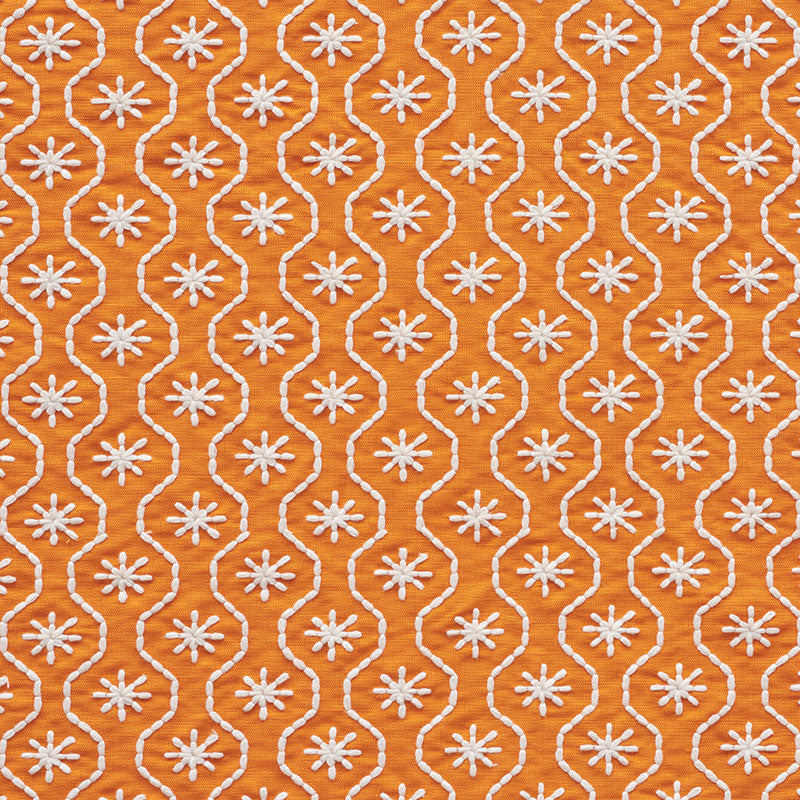 Buy 73491 Gigi Embroidery Orange by Schumacher Fabric