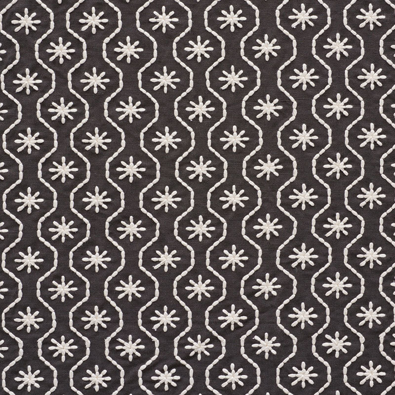 Select 73493 Gigi Embroidery Graphite by Schumacher Fabric