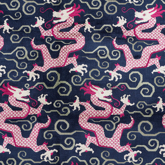 View 73970 Bixi Velvet Sapphire by Schumacher Fabric