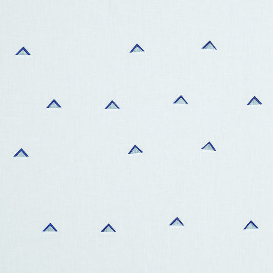 Purchase 74021 Overlapping Triangles Navy and White by Schumacher Fabric