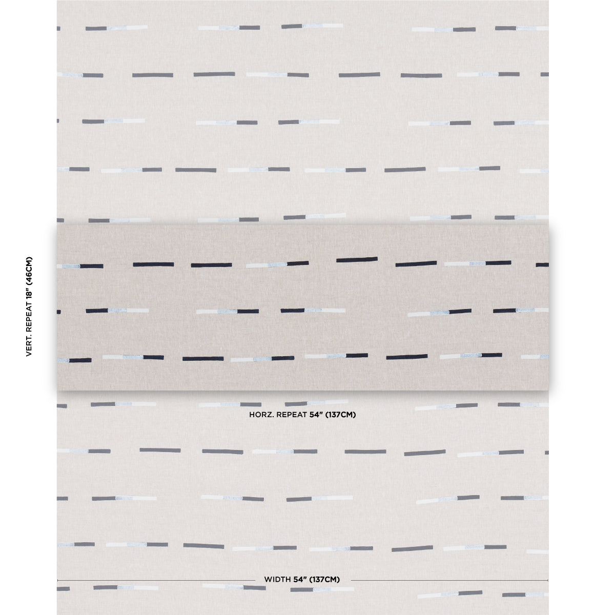 Purchase 74031 | Overlapping Dashes, Navy - Schumacher Fabric