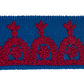 Purchase 74156 | Noelia Embroidered Tape, Red On Blue - Schumacher Trim