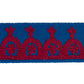 Purchase 74156 | Noelia Embroidered Tape, Red On Blue - Schumacher Trim