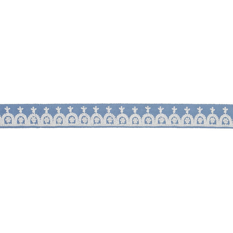 Purchase 74157 | Noelia Embroidered Tape, Chambray - Schumacher Trim