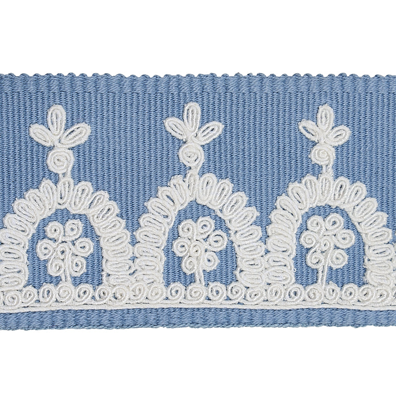 Purchase 74157 | Noelia Embroidered Tape, Chambray - Schumacher Trim