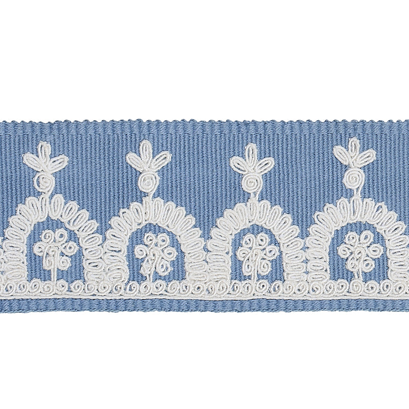 Purchase 74157 | Noelia Embroidered Tape, Chambray - Schumacher Trim