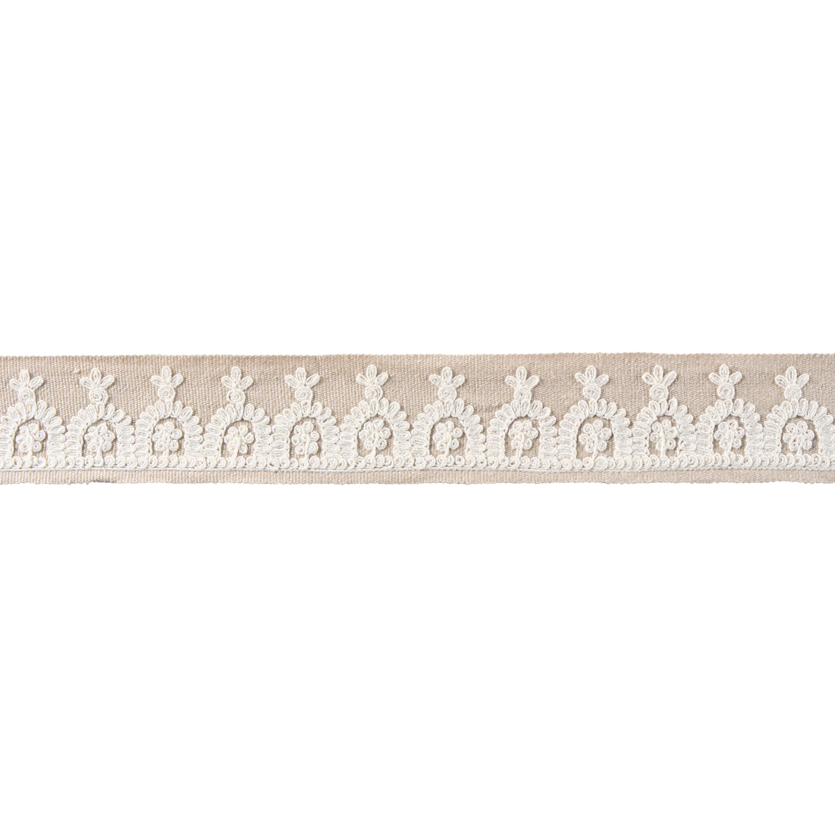 Purchase 74159 | Noelia Embroidered Tape, Natural - Schumacher Trim
