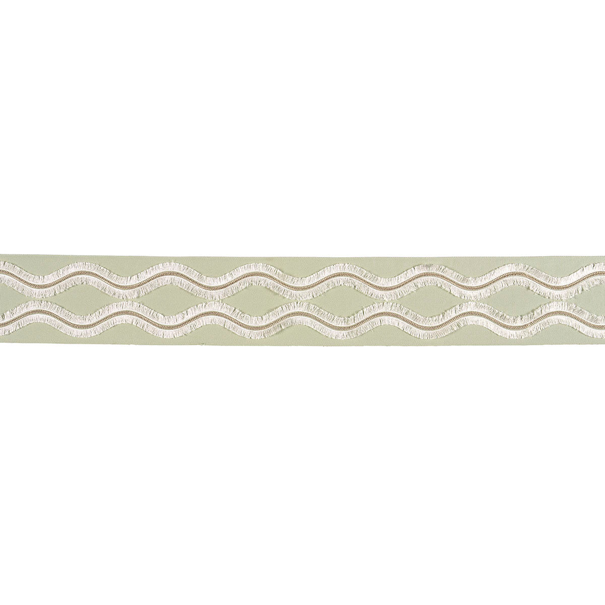 Purchase 74335 | Ogee Embroidered Tape, Seaglass - Schumacher Trim