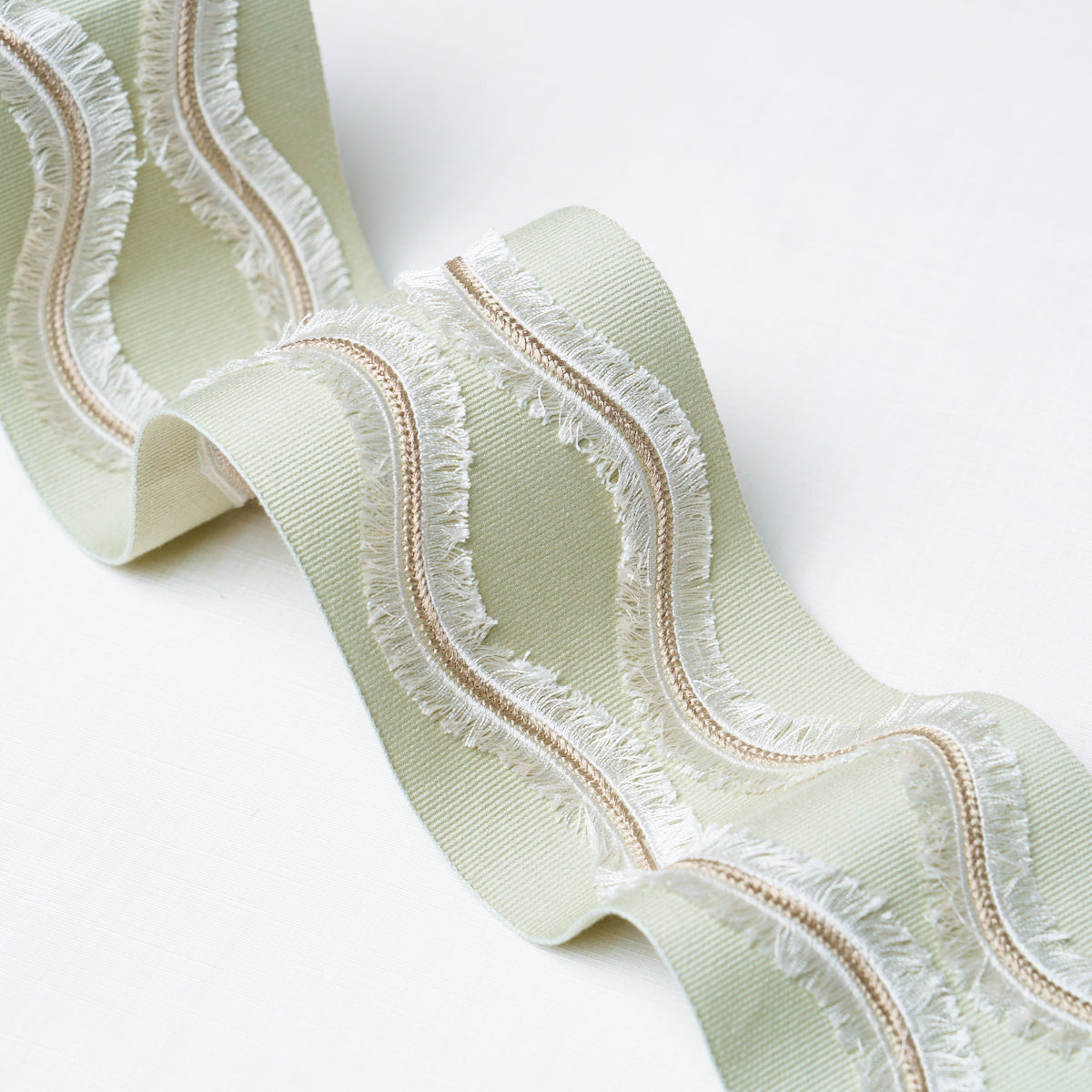 Purchase 74335 | Ogee Embroidered Tape, Seaglass - Schumacher Trim