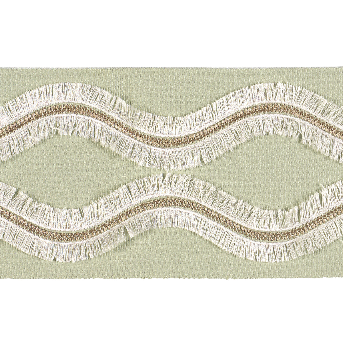 Purchase 74335 | Ogee Embroidered Tape, Seaglass - Schumacher Trim