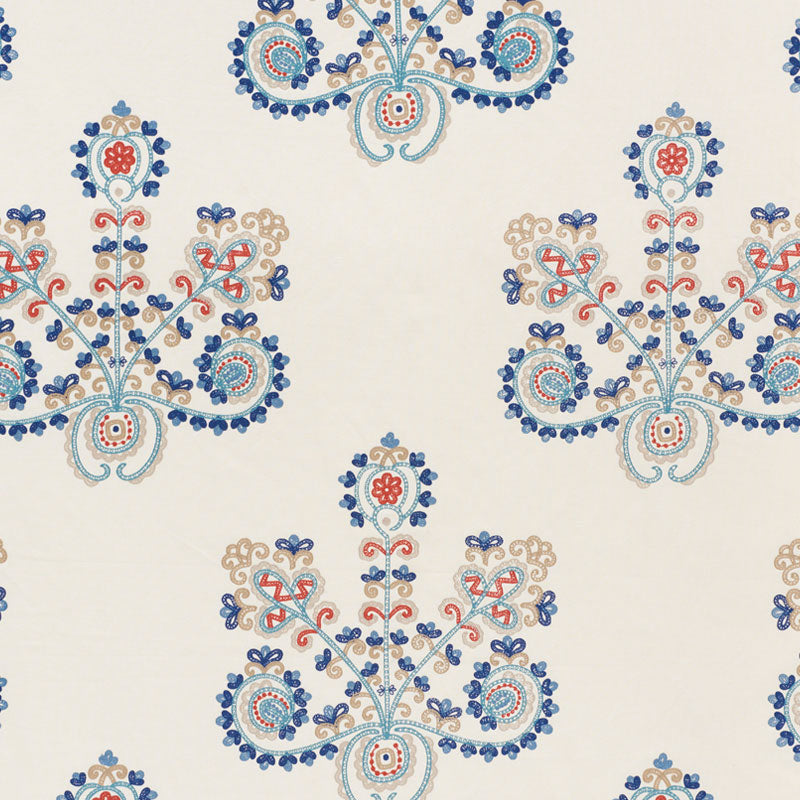 Shop 74450 Estrella Indigo Spice by Schumacher Fabric