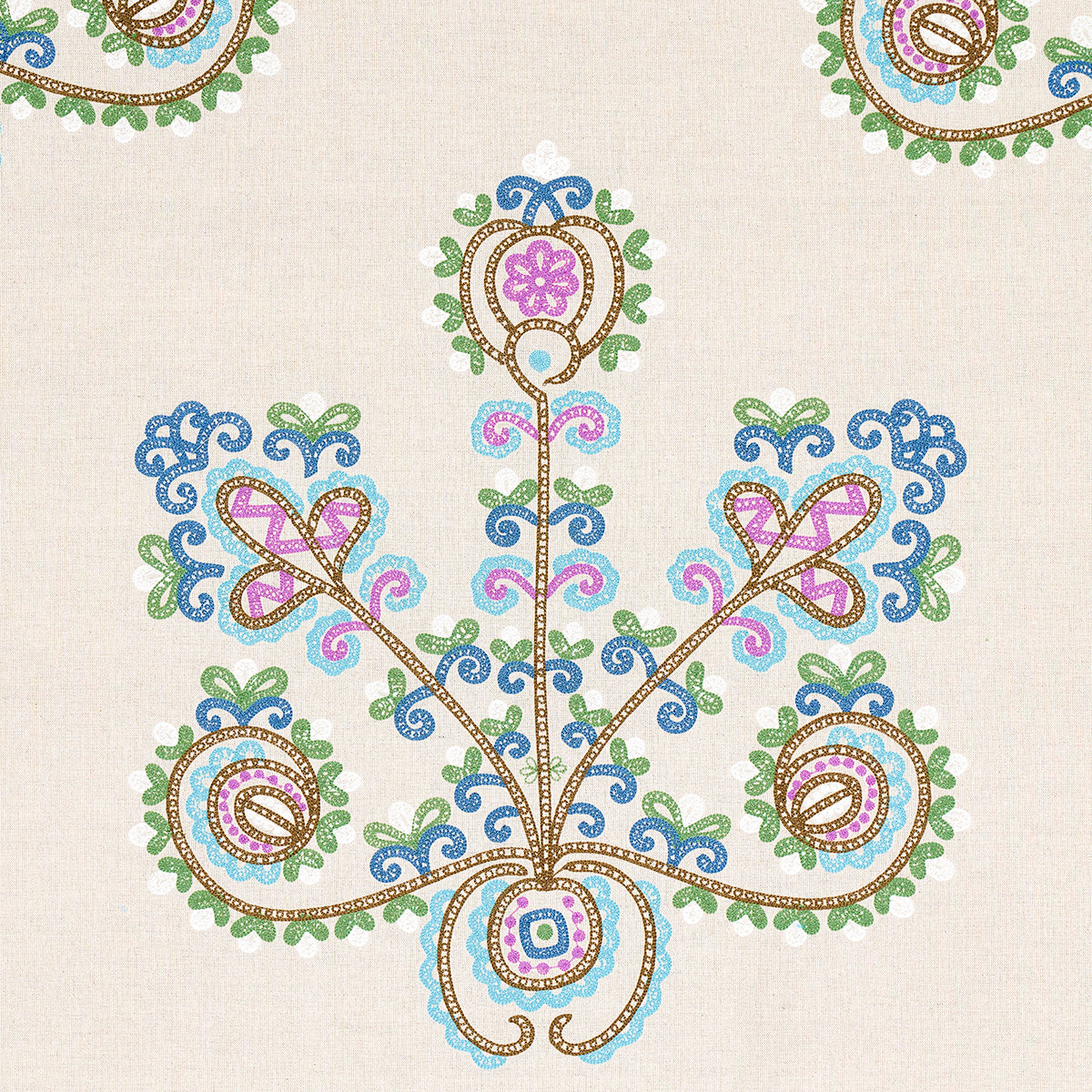 Purchase 74453 | Azulejos, Jewel - Schumacher Fabric