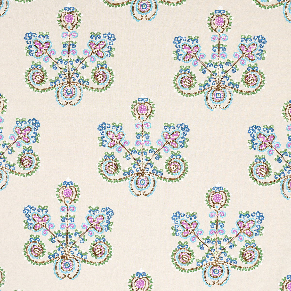 Purchase 74453 | Azulejos, Jewel - Schumacher Fabric