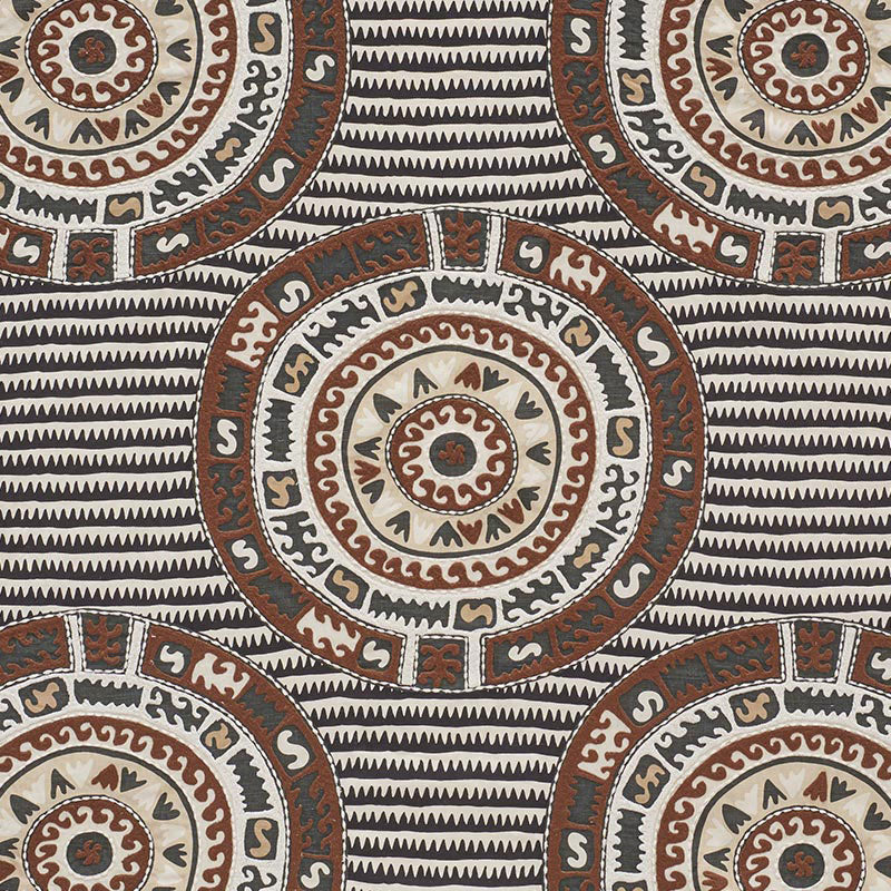 Buy 74471 Corfu Black Neutral by Schumacher Fabric