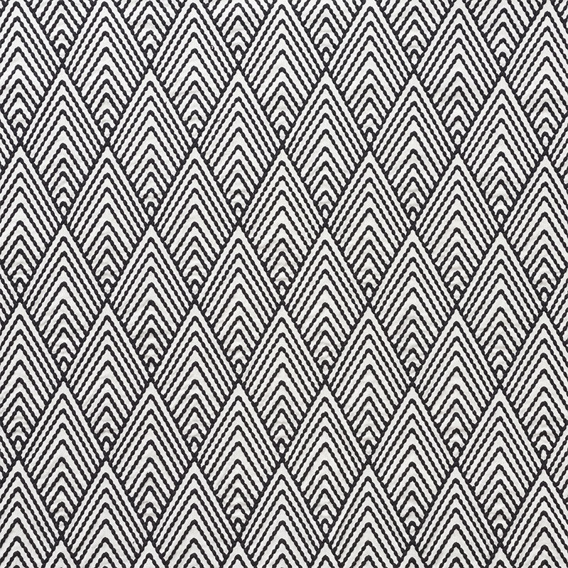 Save 75372 Avila Embroidery Black by Schumacher Fabric