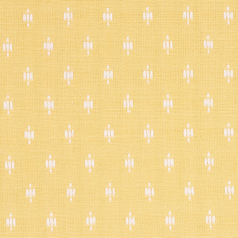 Looking 75534 Barlow Ivory On Yellow by Schumacher Fabric