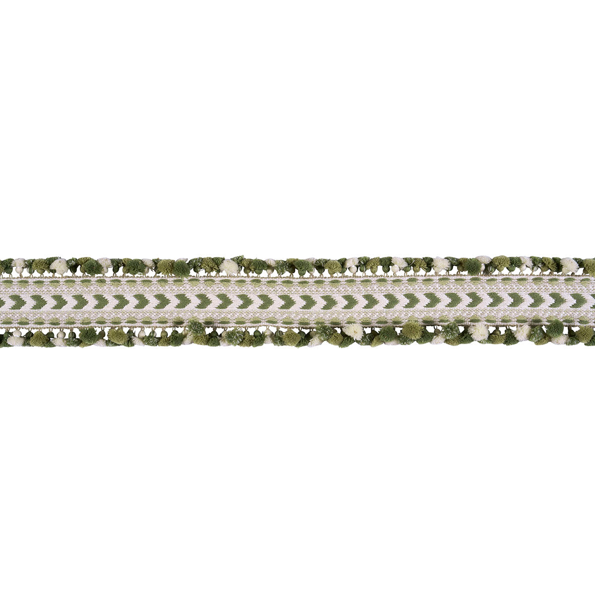 Purchase 75656 | Maracana Pom Tape, Green - Schumacher Trim