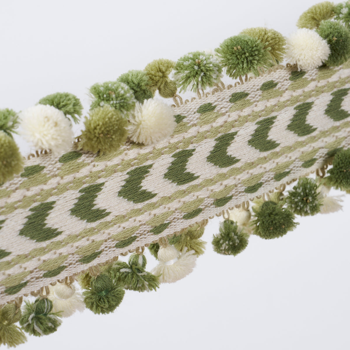 Purchase 75656 | Maracana Pom Tape, Green - Schumacher Trim