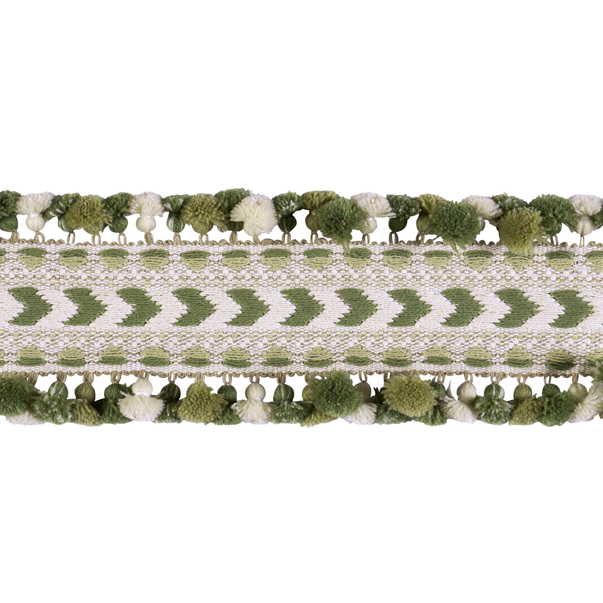 Purchase 75656 | Maracana Pom Tape, Green - Schumacher Trim