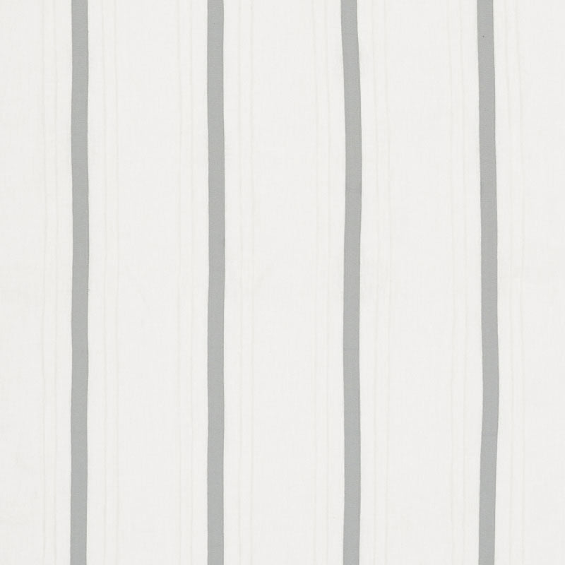 Looking 75761 Stripe Applique Sheer Grey by Schumacher Fabric