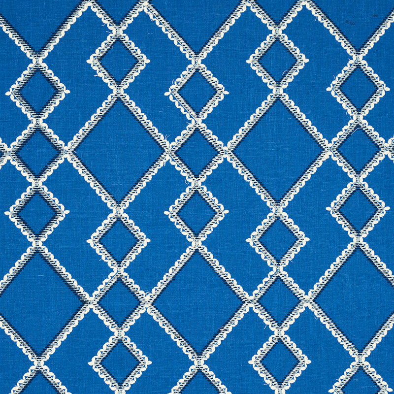 Acquire 75891 Branson Embroidery Blue by Schumacher Fabric