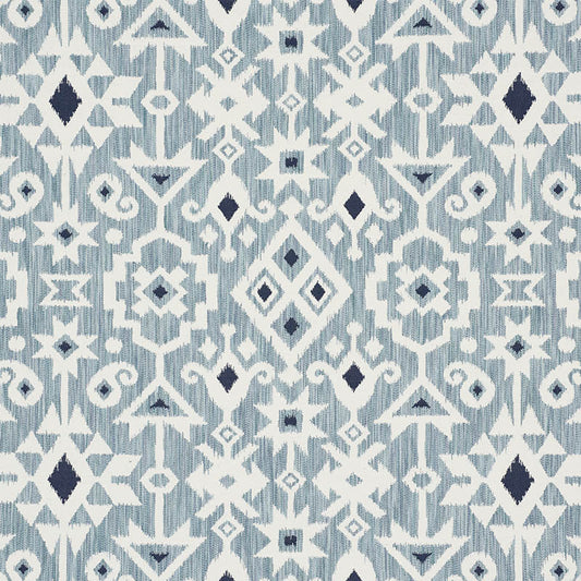 Looking 76521 Crusoe Ikat Sky by Schumacher Fabric