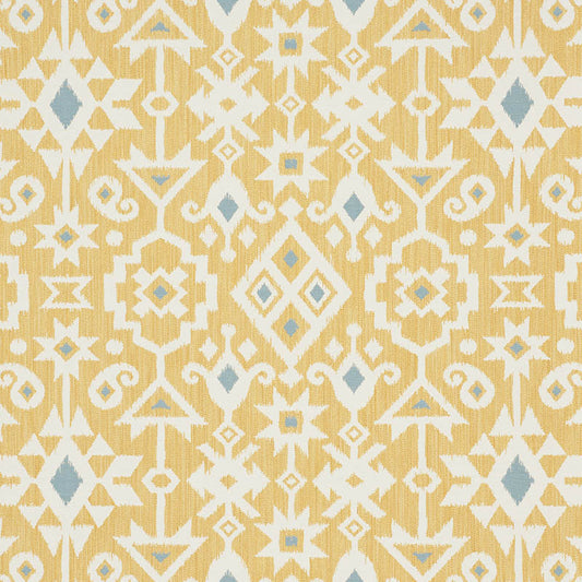 Search 76523 Crusoe Ikat Yellow by Schumacher Fabric