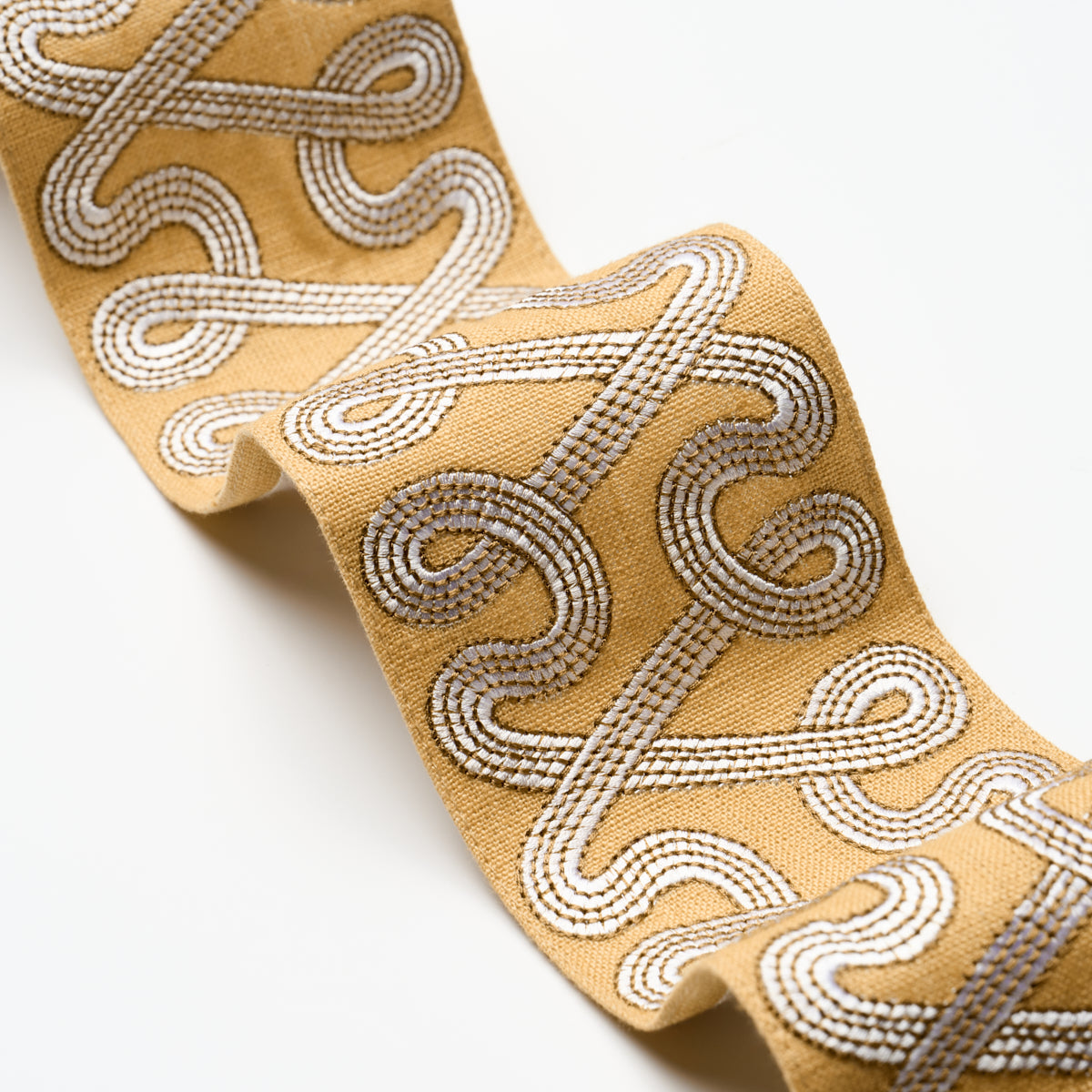 Purchase 76735 | Freeform Embroidered Tape, Maize - Schumacher Trim