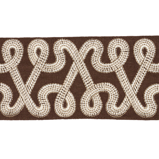 Purchase 76736 | Freeform Embroidered Tape, Chocolate - Schumacher Trim