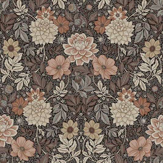 Purchase 7689 | Dahlia Garden, Brown - Borastapeter Wallpaper