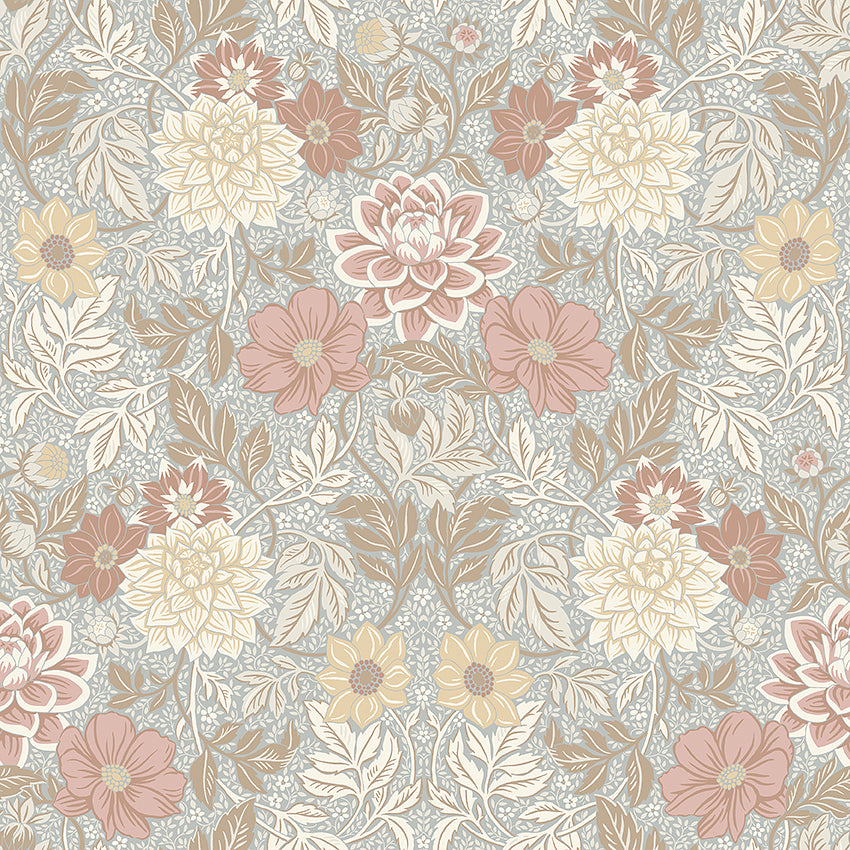 Purchase 7692 | Dahlia Garden, Multi - Schumacher Wallpaper