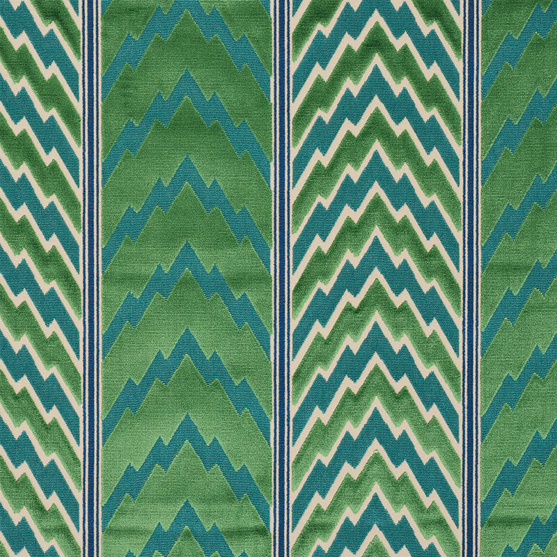 Save 77110 Florentine Velvet Emerald by Schumacher Fabric